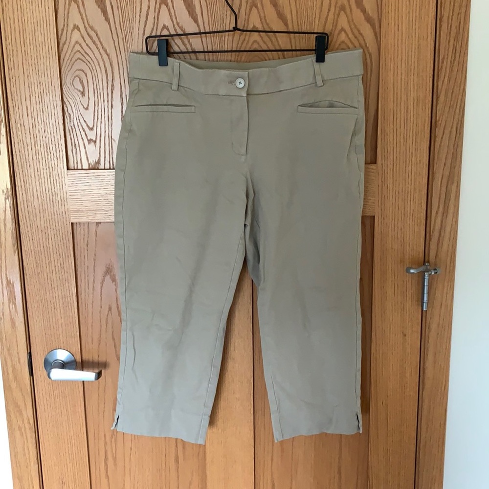 Lane Bryant The Lena Khaki Cropped Pant Size 18